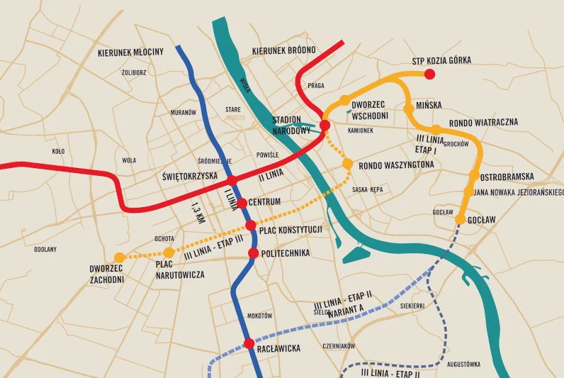 Jak będzie wyglądać III linia metra? Plan rozbudowy i nowe stacje.