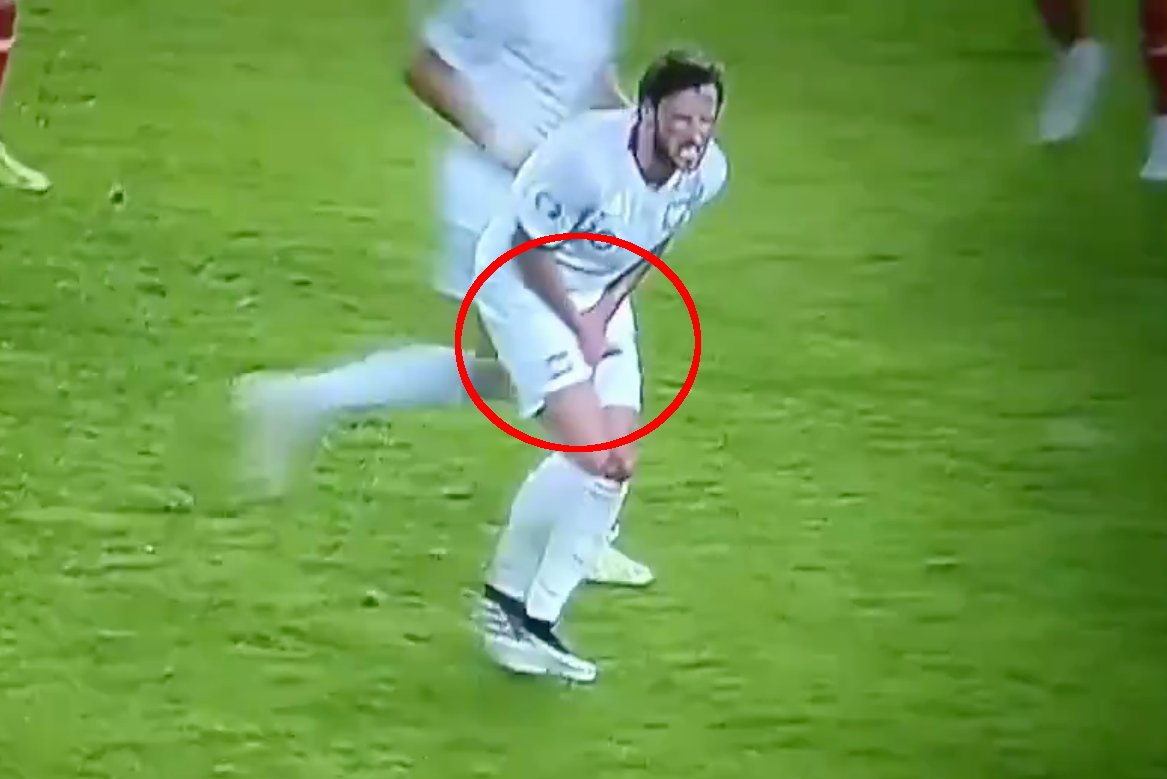 Grzegorz Krychowiak złapał się za krocze i oszukał sędziego.