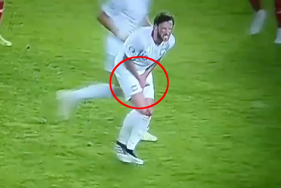 Grzegorz Krychowiak złapał się za krocze i oszukał sędziego.