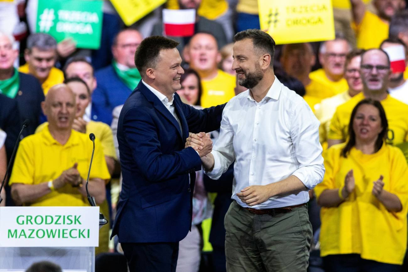 Wybory 2023. Wynik Trzeciej Drogi. Przemówienie Hołowni i Kosiniaka-Kamysza