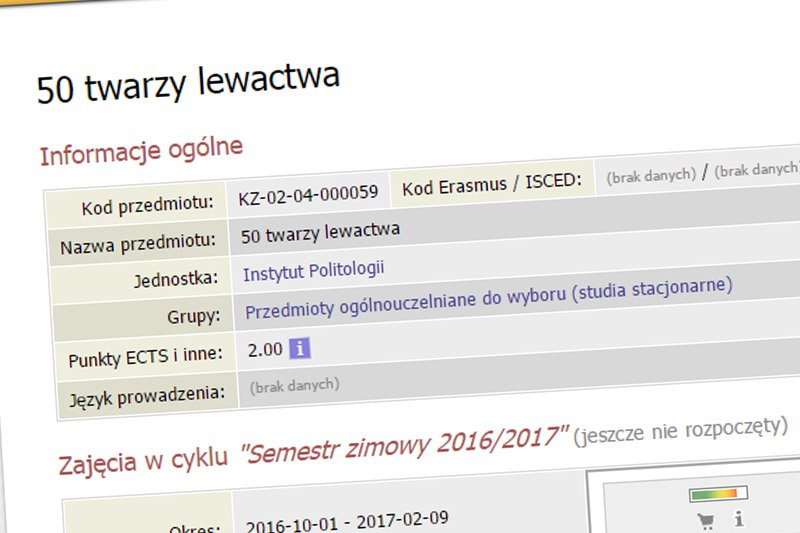 Na Uniwersytecie Opolskim uruchomiony ma zostać wykład "50 twarzy lewactwa". Ukłon w stronę prawicowej "dobrej zmiany"?
