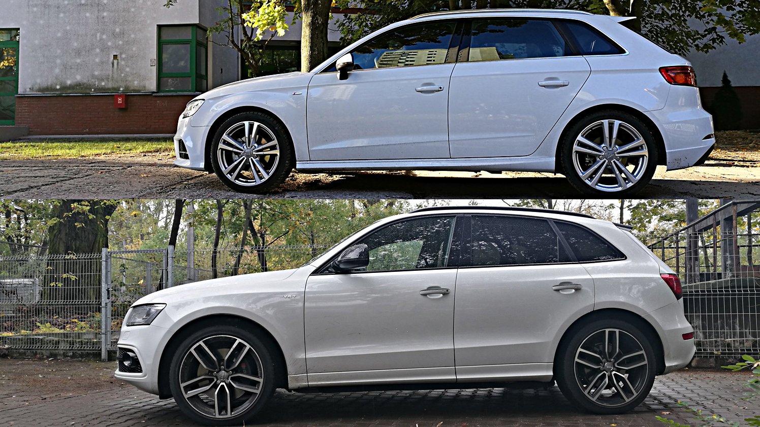 Audi A3S (na górze) i Audi SQ5 (na dole).