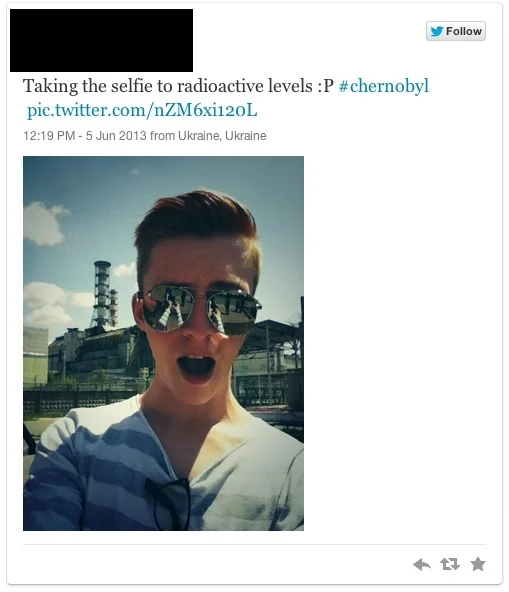 Selfie z Czarnobyla