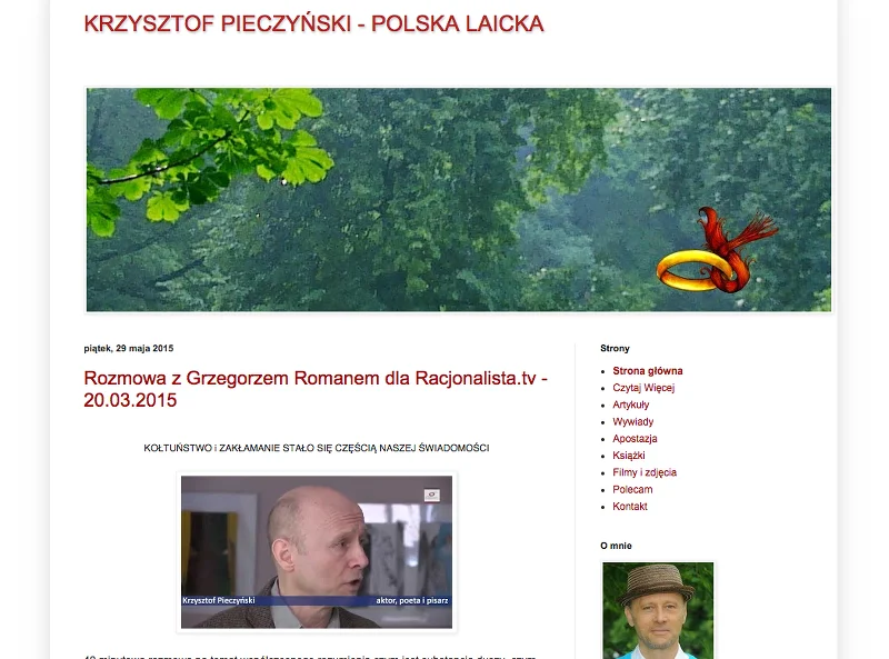 Blog Krzysztofa Pieczyńskiego działa od kilku dni