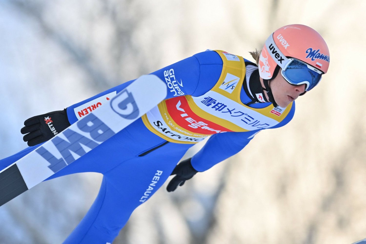 Dawid Kubacki był najwyżej z Polaków w konkursie skoków narciarskich w Sapporo.