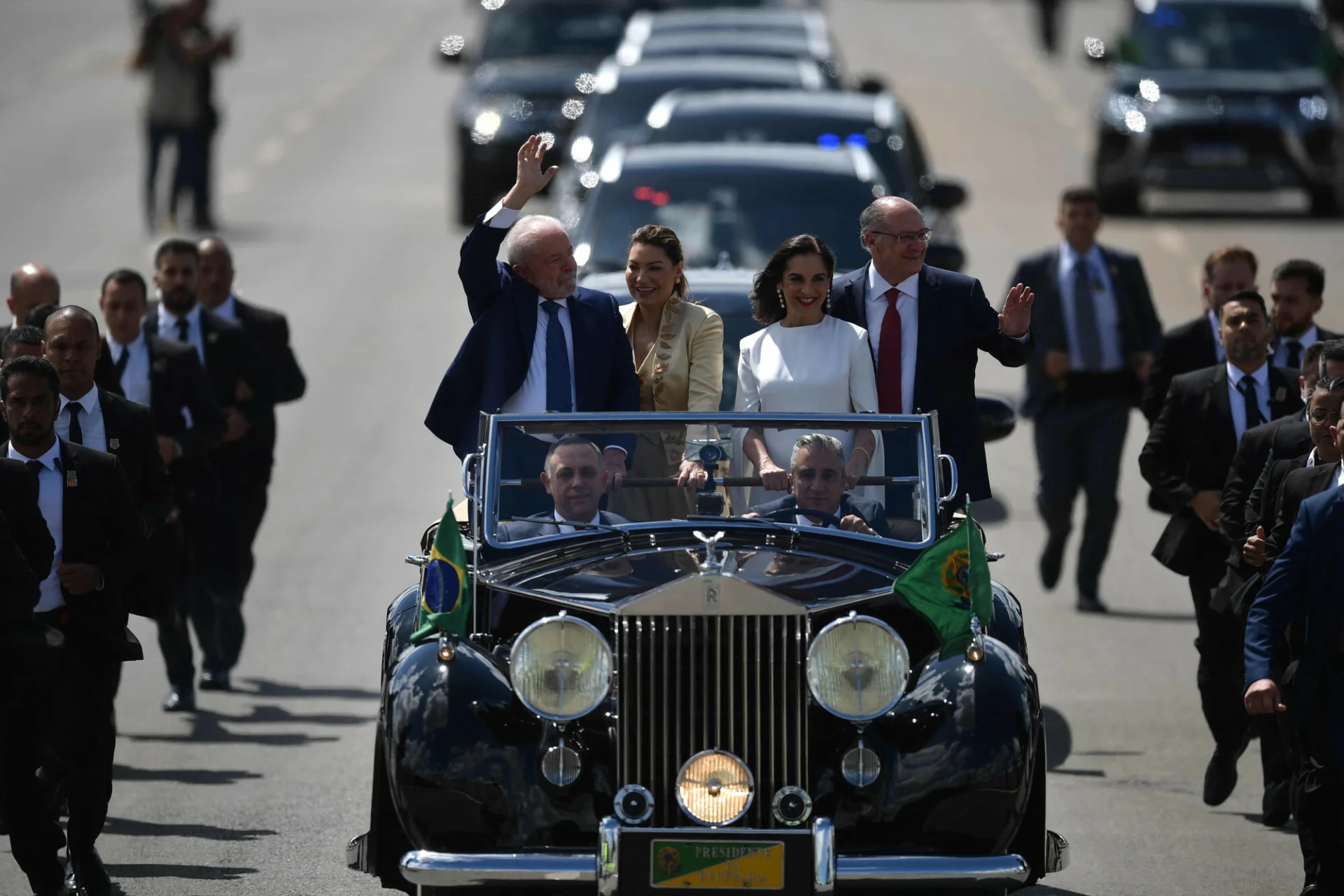 Lula w drodze na inaugurację.