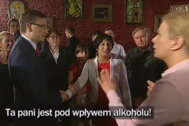 Żona Zbigniewa Ziobry przekonywała, że atakująca jej męża działaczka znajduje się pod wpływem alkoholu