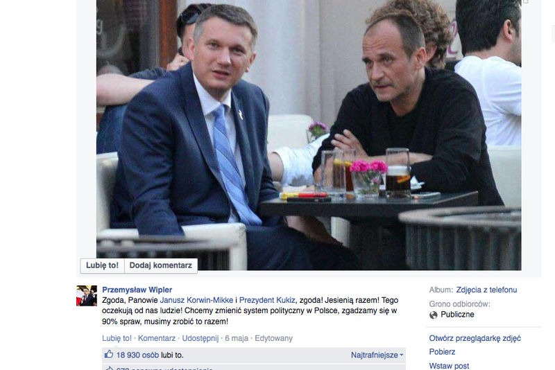 Przemysław Wipler chce koalicji partii KORWIN z Pawłem Kukizem