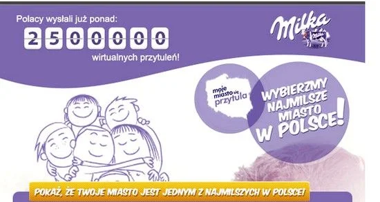 Kliknij, przytulaj, promuj swoje miasto - kampania Milki.