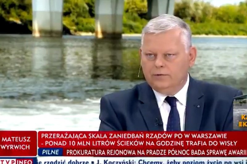 Marek Suski porównał awarię w oczyszczalni "Czajka" do katastrofy w Czarnobylu.