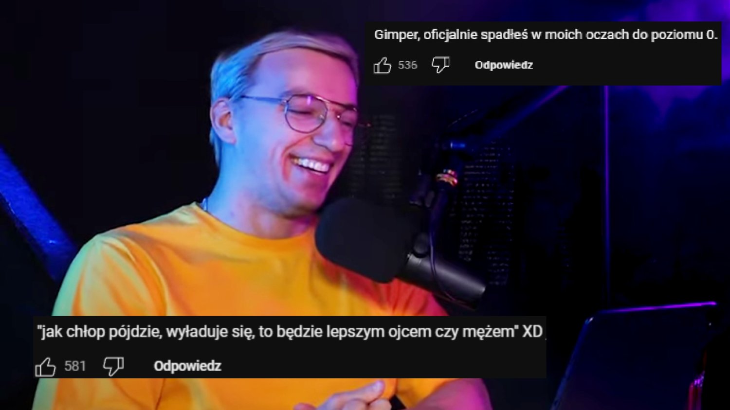 Gimper odleciał. Jego wypowiedź o zdradach i związkach to toksyczny bełkot