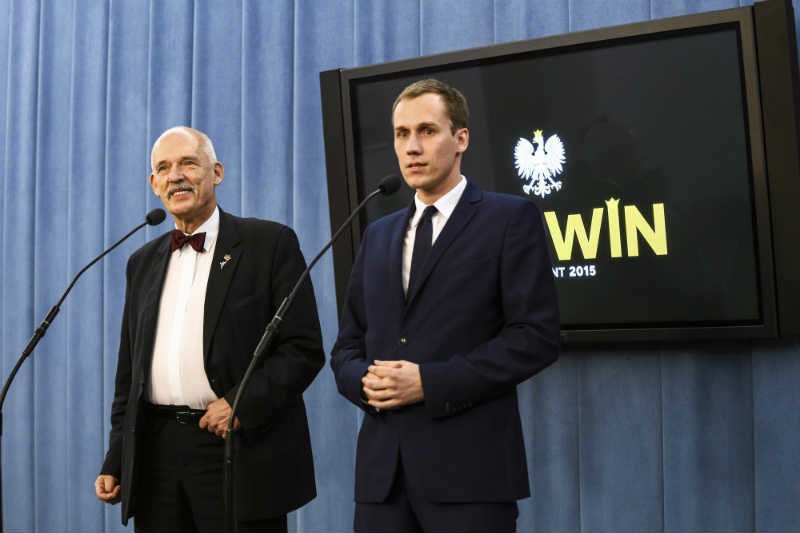 Konrad Berkowicz broni Janusza Korwin-Mikkego w straconej sprawie.