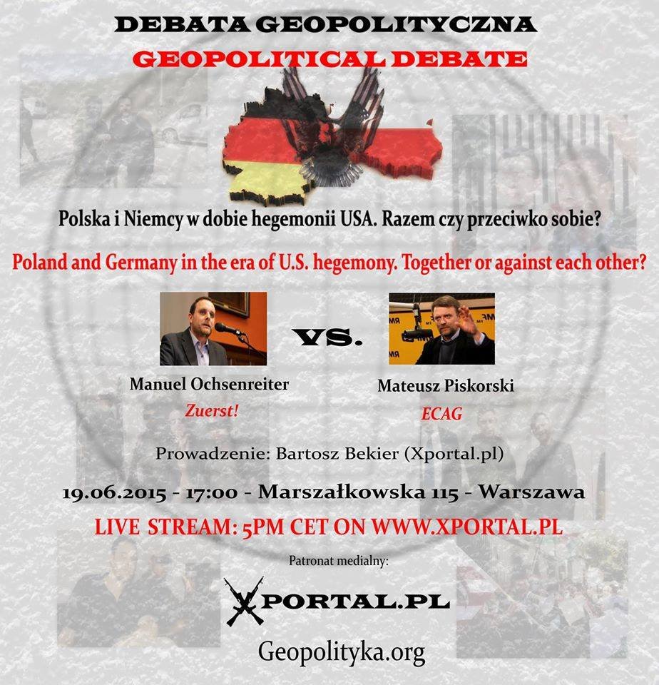 Plakat reklamujący debatę.