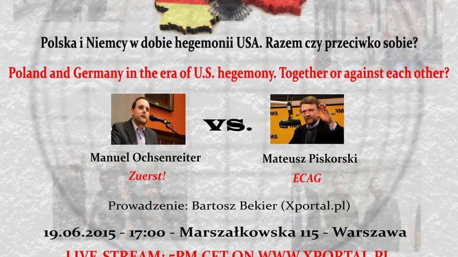 Plakat reklamujący debatę.