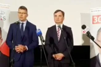 Zbigniew Ziobro podczas konferencji prasowej w Mielcu.
