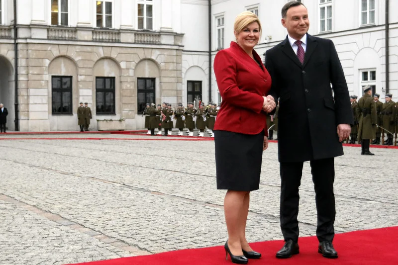 Styczeń 2016. Kolinda Grabar – Kitarovi, prezydent Republiki Chorwacji z wizytą w Warszawie.