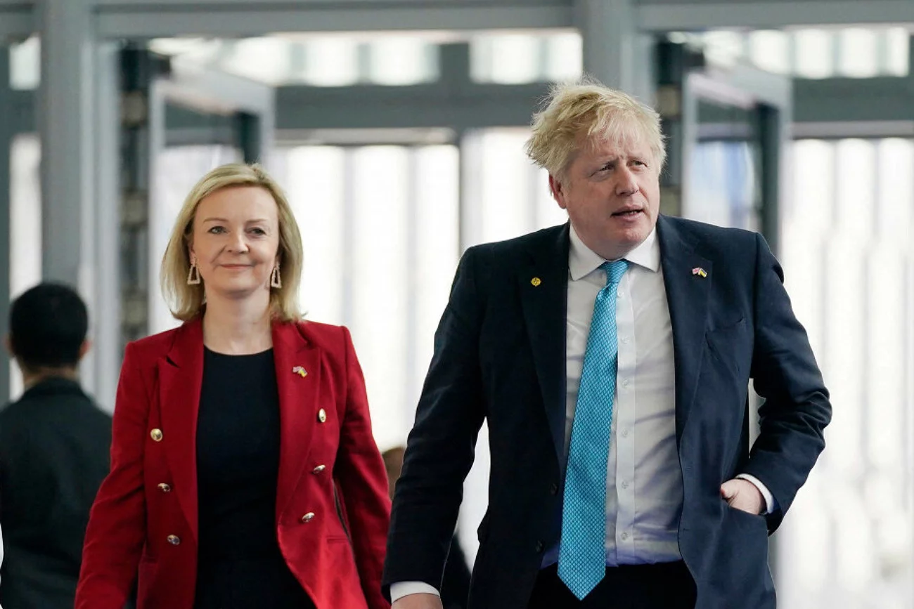 Liz Truss i Boris Johnson