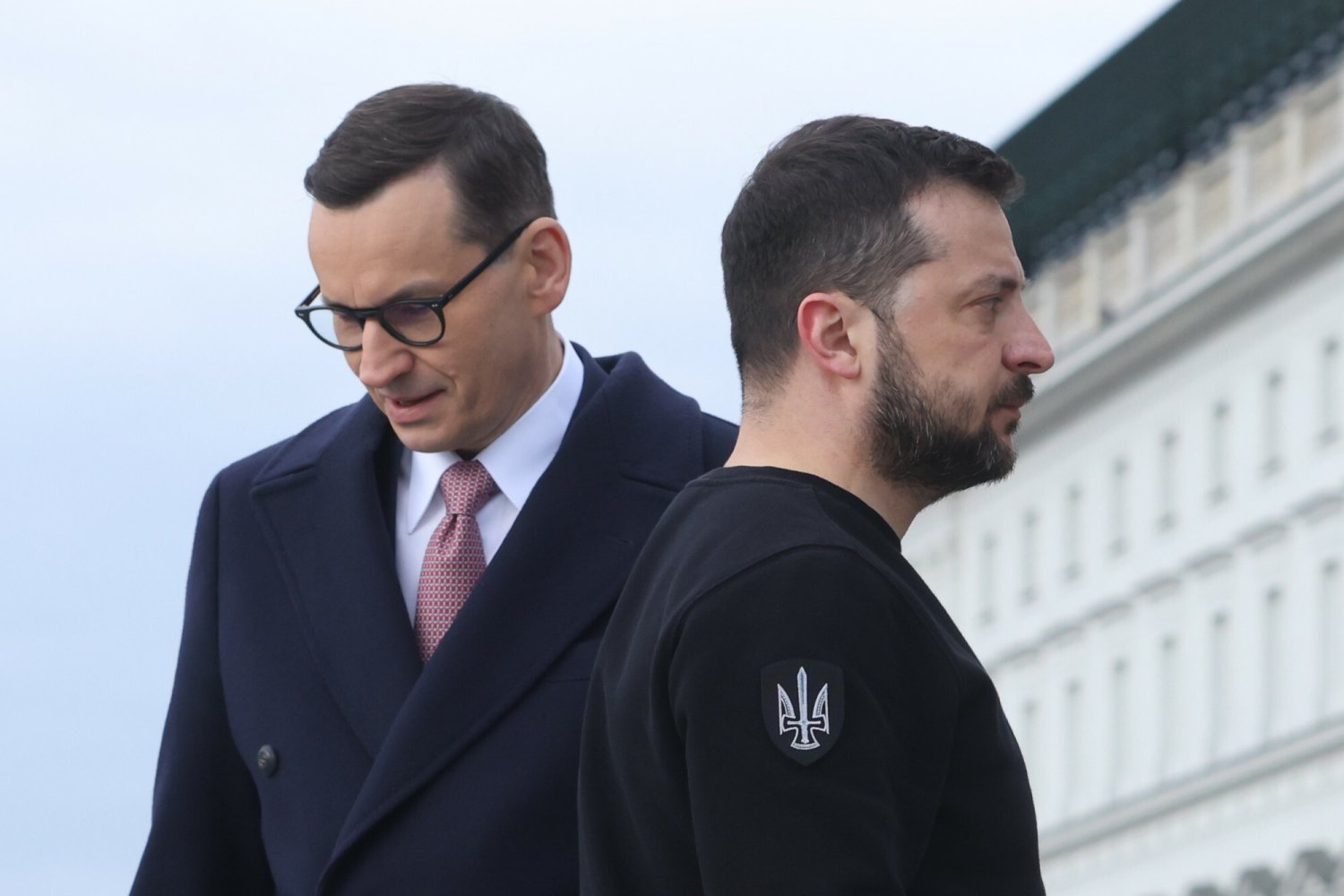 Premier Polski Mateusz Morawiecki i prezydent Ukrainy Wołodymyr Zełenski.