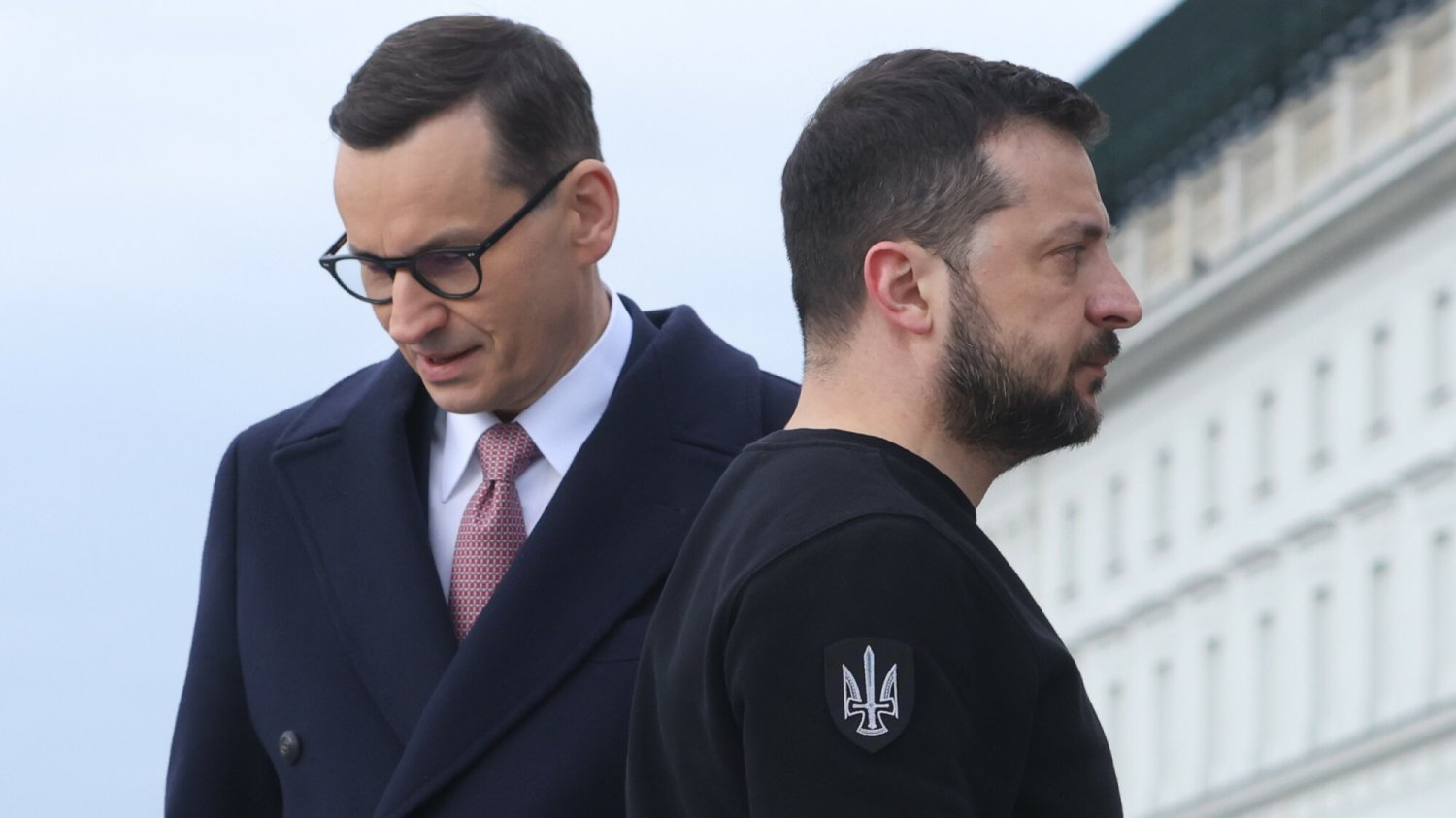 Czaputowicz krytykuje PiS za politykę antyukraińską. Premier Polski Mateusz Morawiecki i prezydent Ukrainy Wołodymyr Zełenski.