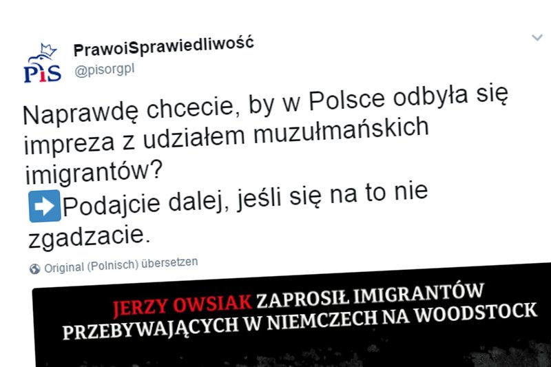 Prawo i Sprawiedliwość na Twitterze przekroczyło wszelkie granice hejtu atakując Jerzego Owsiaka i Przystanek Woodstock.
