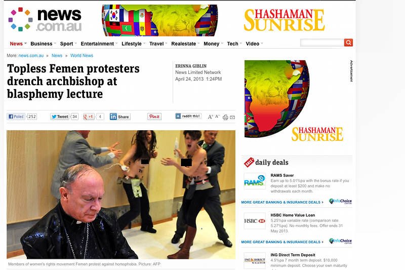 Prymas Belgii został zaatakowany przez feministki z grupy FEMEN.