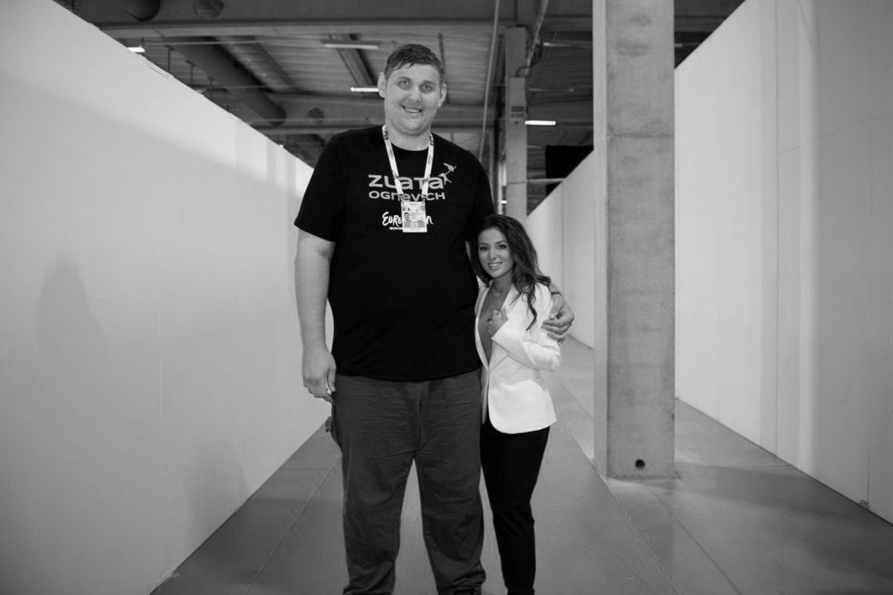 Igor Vovkovinskiy i Złata Ogniewicz podczas konkursu piosenki Eurowizji.