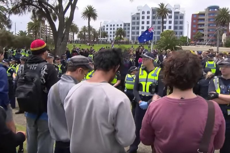 Nacjonaliści w Melbourne protestowali w styczniu przeciwko imigrantom