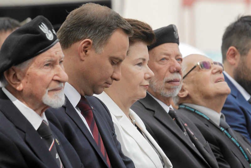 Andrzej Duda musiał wysłuchać gorzkich słów powstańców pod adresem obozu władzy.