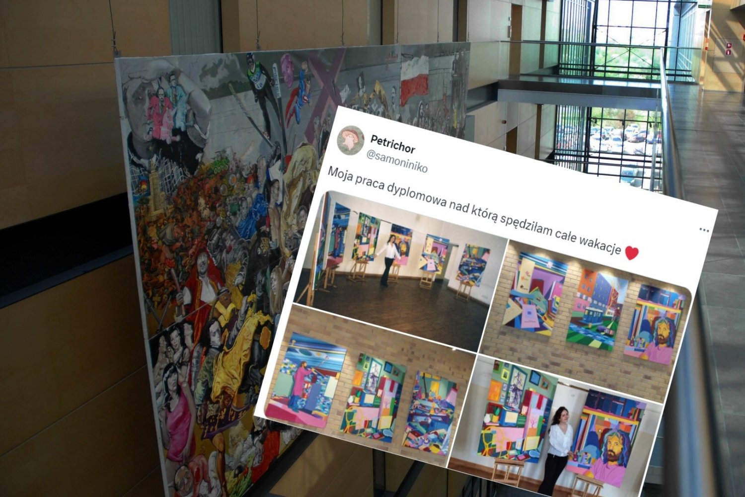 Graficzka zwolniona przez Skype pokazała swoje obrazy. Malował też jej tata.