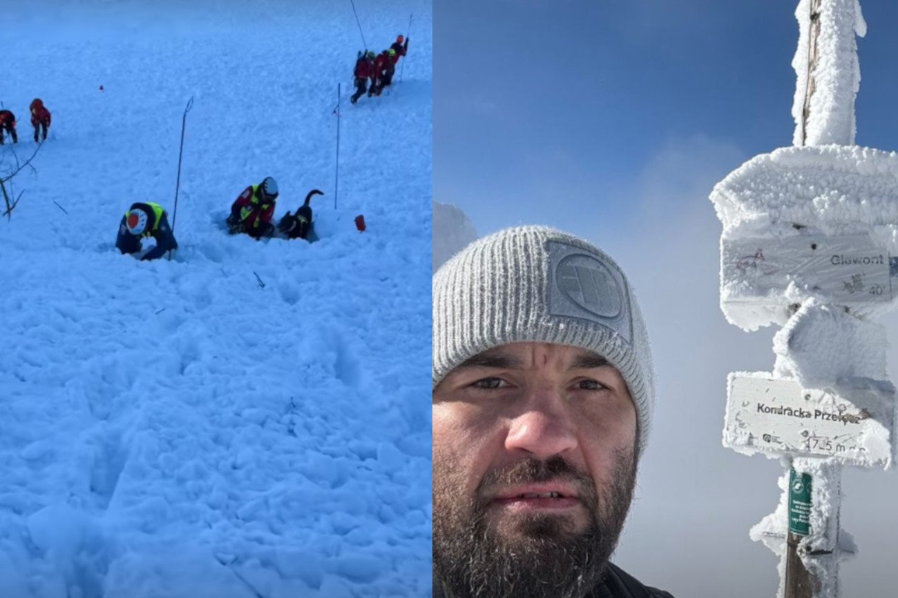 Michał Materla relacjonował akcję TOPR.