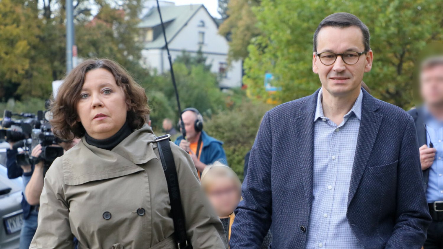 Żona Mateusza Morawieckiego, Iwona Morawiecka, z mężem.