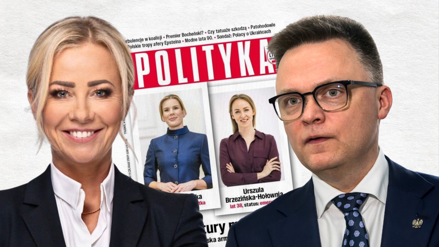 Izabela Bodnar komentuje okładkę z żoną Szymona Hołowni i Martą Nawrocką. Wsadziła kij w mrowisko. Izabela Bodnar, Szymon Hołownia, okładka "Polityki"