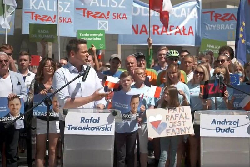 Rafał Trzaskowski w Kaliszu ponownie wezwał Andrzeja Dudę do debaty.