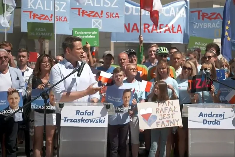 Rafał Trzaskowski w Kaliszu ponownie wezwał Andrzeja Dudę do debaty.