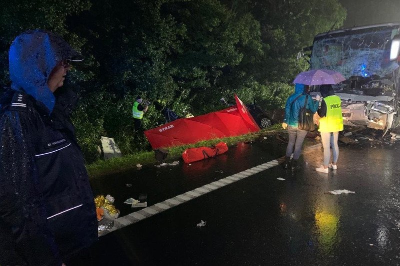 Do wypadku, w którym zginęło 9 osób, mógł przyczynić się kierowca, który nie brał udziału w zdarzeniu.