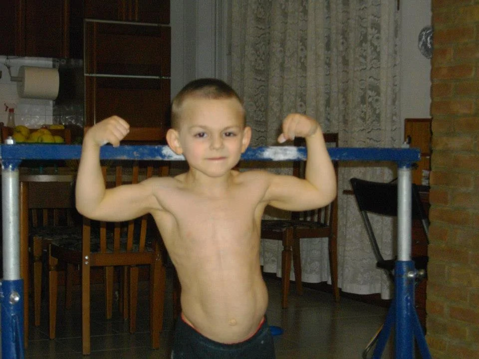 Giualiano w wieku 4 lat.