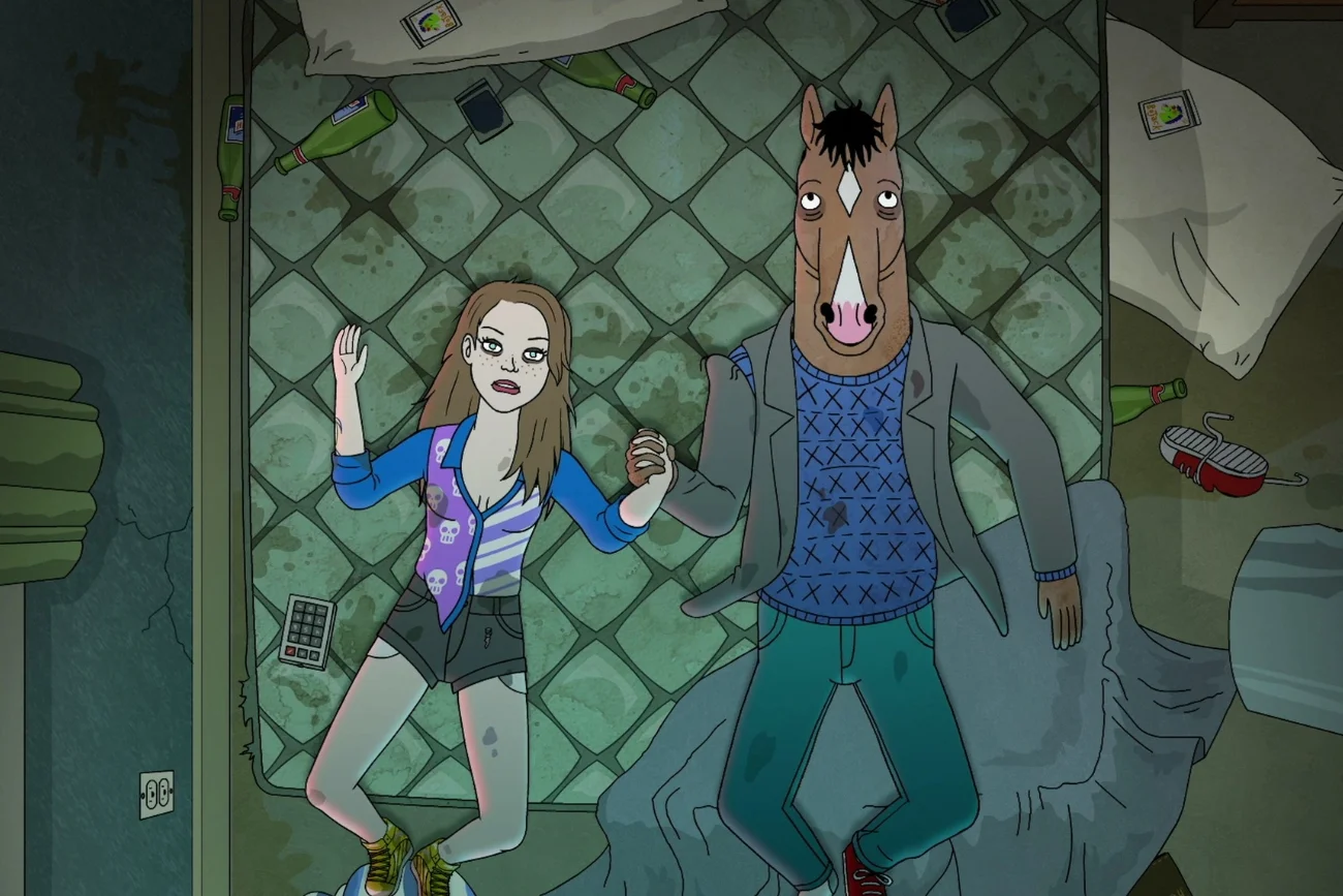 Sarah Lynn i BoJack z serialu "BoJack Horseman"