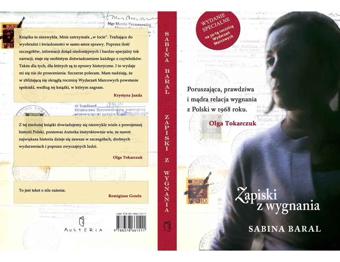 Sabina Baral
Zapiski z wygnania
/okładka wydania jubileuszowego/