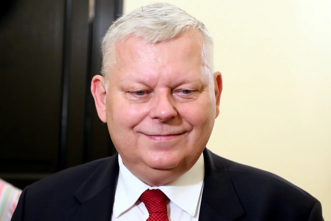 Poseł Marek Suski mówił w Radomiu o walce z "brukselskim okupantem".