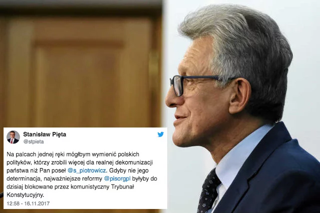 Poseł Pięta wystawił piękną laurkę dla Stanisława Piotrowicza.