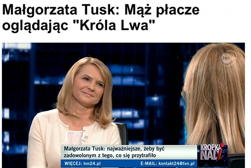 Małgorzata Tusk była gościem Moniki Olejnik we wtorkowej "Kropce nad I"