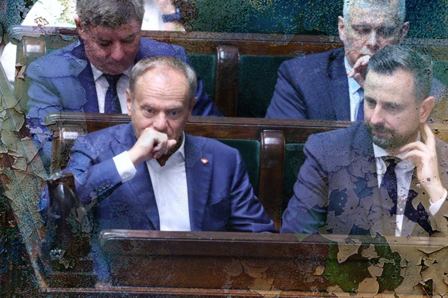 Premier Donald Tusk i wicepremier Władysław Kosiniak-Kamysz w Sejmie (maj 2024).