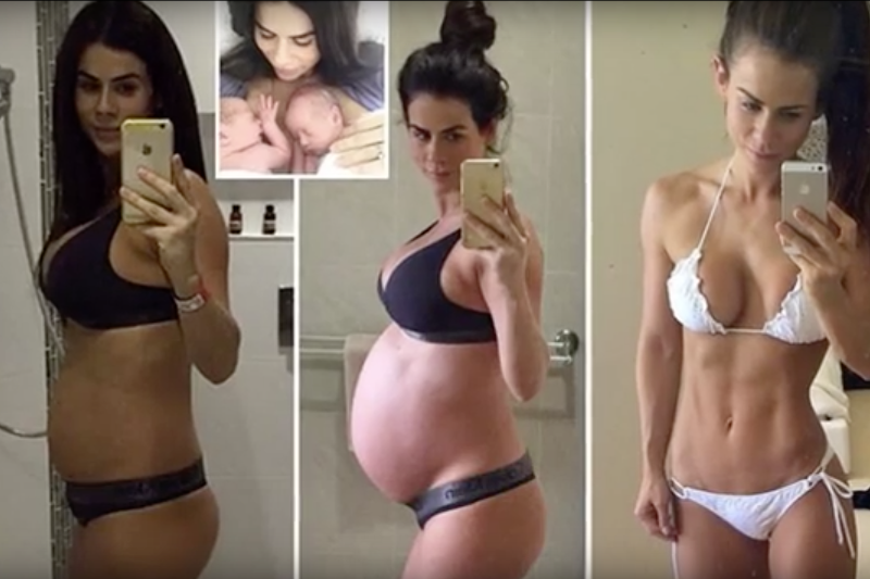 Fitness guru pokazała swoje zdjęcia dwa dni po porodzie. Media zestawiły je ze zdjęciami, które prezentowała wcześniej.