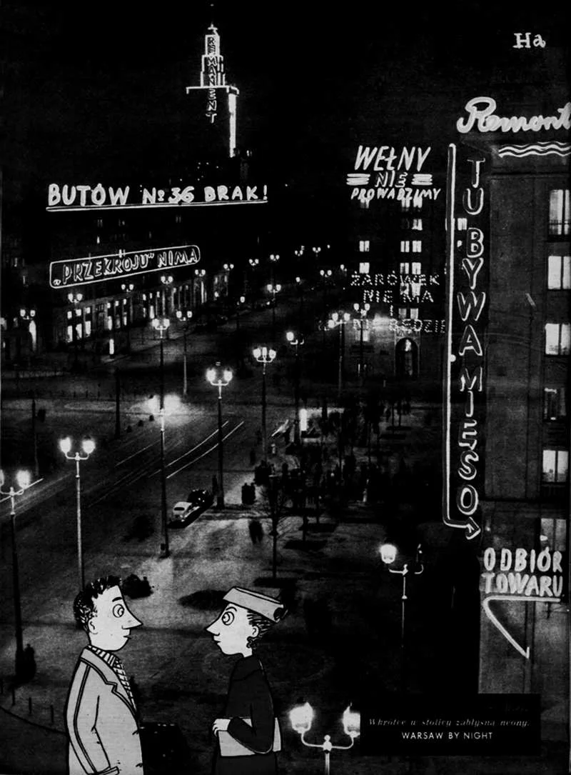 Ha-Ga (Anna Lipińska), Wkrótce w stolicy zabłysną neony. Warsaw by night, 1956