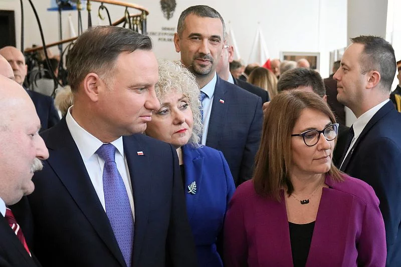 Prezydent Andrzej Duda i europosłanka PiS Beata Mazurek