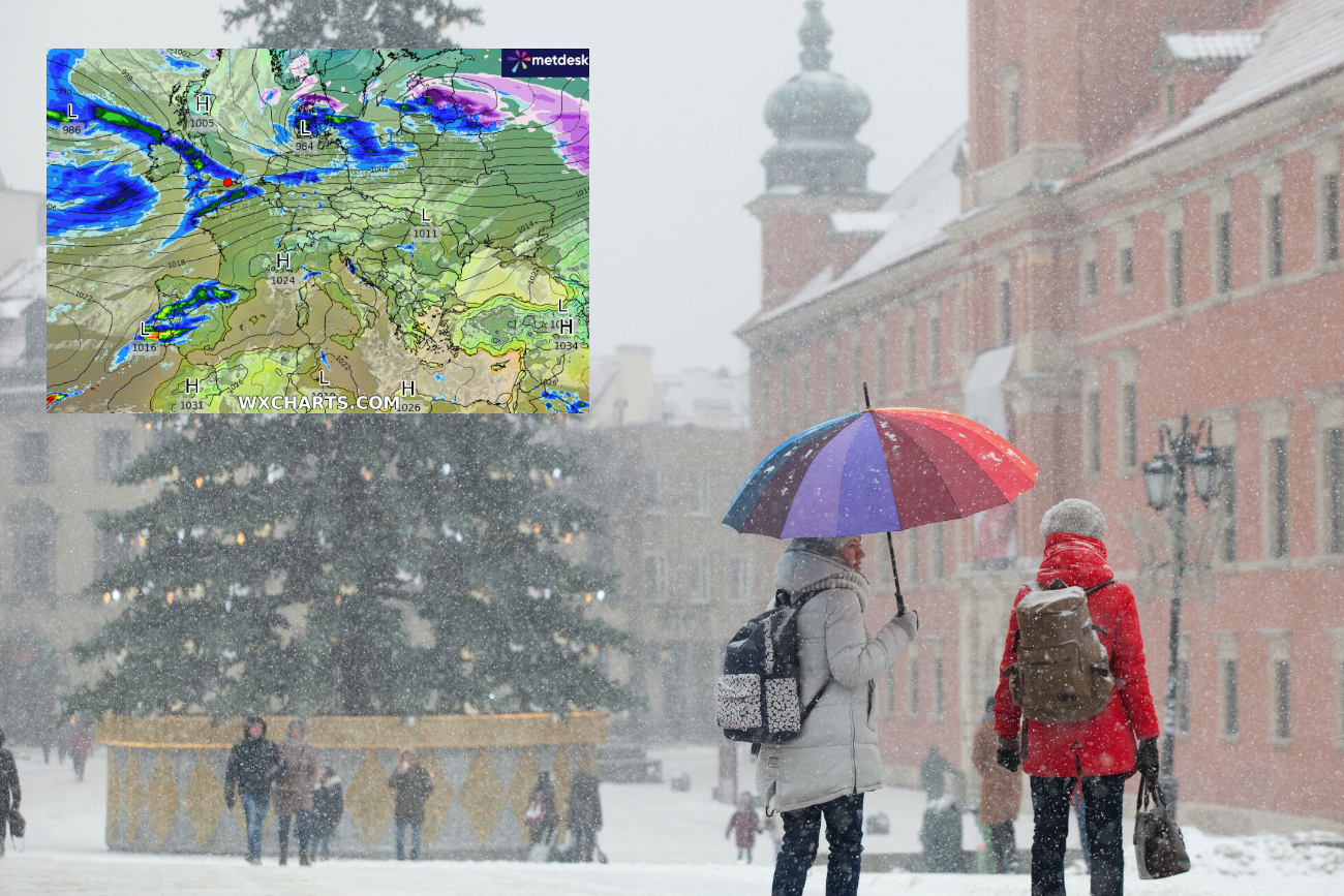 Dynamiczne zmiany pogody w Wigilię. Do Polski nadciąga Abdul