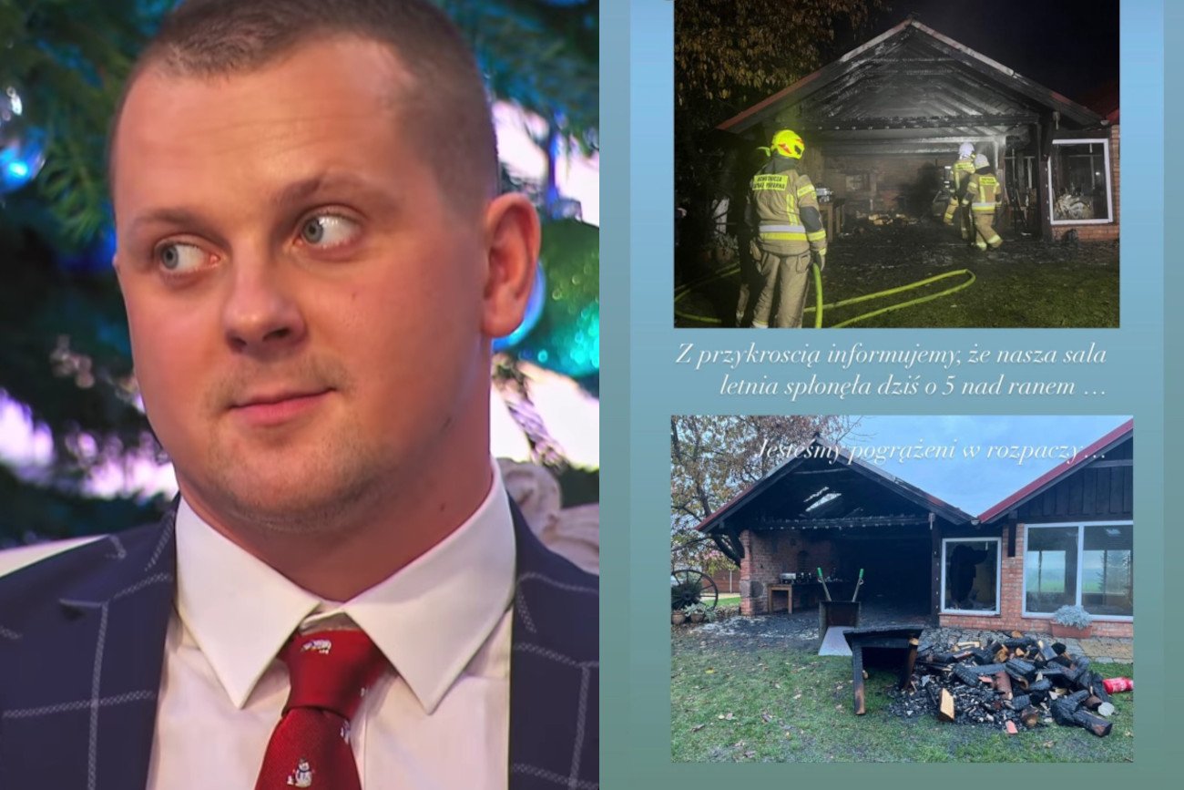 Pożar w posiadłości Seweryna z "Rolnik szuka żony".