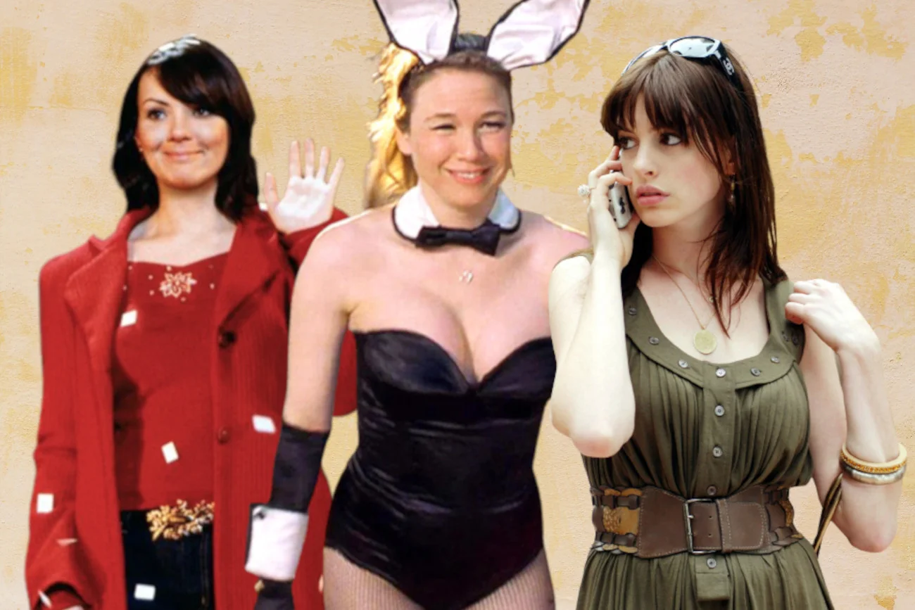 grube bohaterki filmów; bohaterki filmów uważane za grube; bodyshaming w filmach Natalie z To właśnie miłość, Bridget Jones i Andy Sachs
