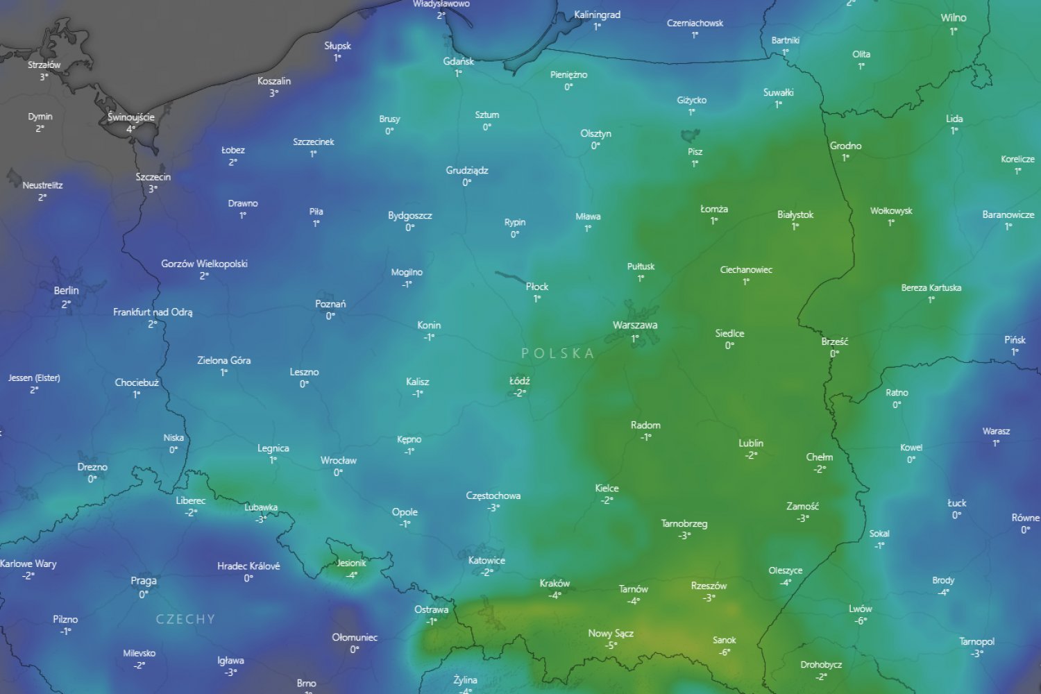 mapa pogody
