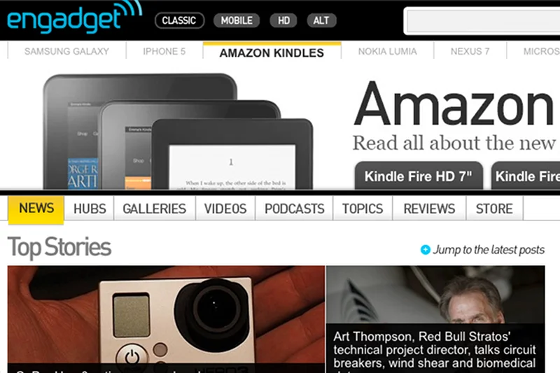 Engadget.com jest jednym z najpopularniejszych blogów technologicznych.